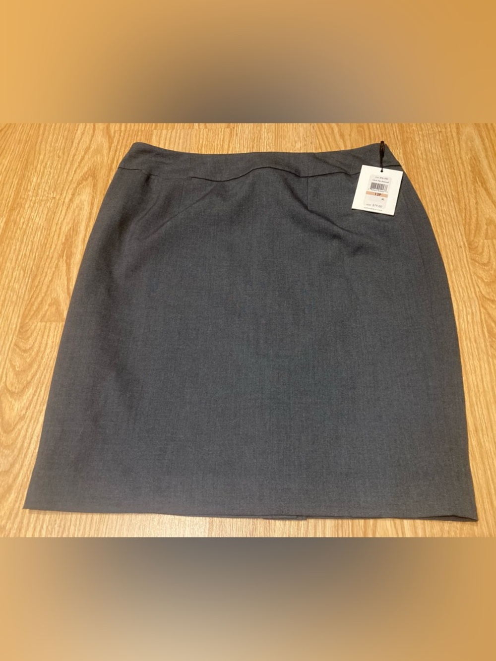 Calvin Klein Charcoal Gray Pencil Skirt NWT 12P